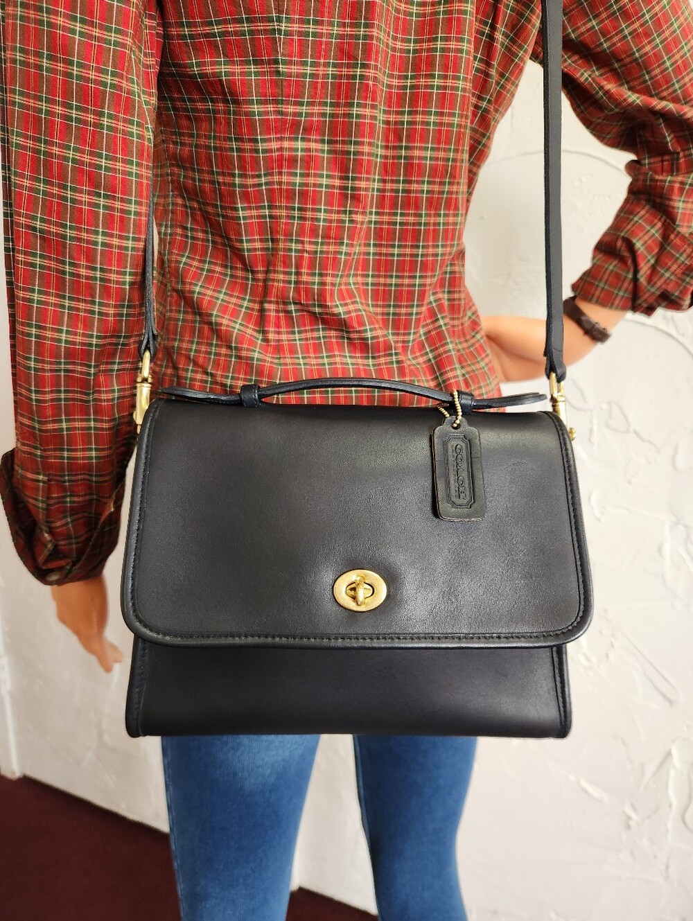 Coach Court Bag, Navy Blue No. 9870, Archival Vintage, Pre-1994 - Picture 3 of 15